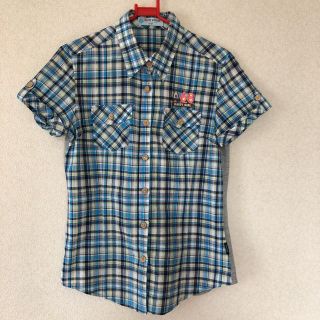 ナルミヤ インターナショナル(NARUMIYA INTERNATIONAL)のキッズ160サイズ 半袖チェックシャツ(Tシャツ/カットソー)