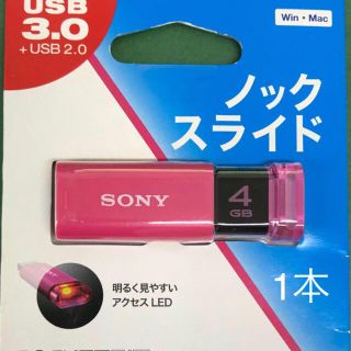 ソニー(SONY)のSONY 4GB USB メモリ  ポケットビット  1個(PC周辺機器)