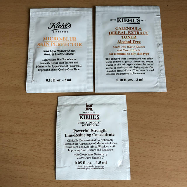 Kiehl's(キールズ)のキールズサンプル　ブラー・ラインコンセントレート・トナー コスメ/美容のキット/セット(サンプル/トライアルキット)の商品写真