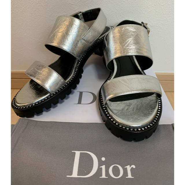 靴/シューズ美品　ChristianDior ディオール　サンダル CRINKLED 37