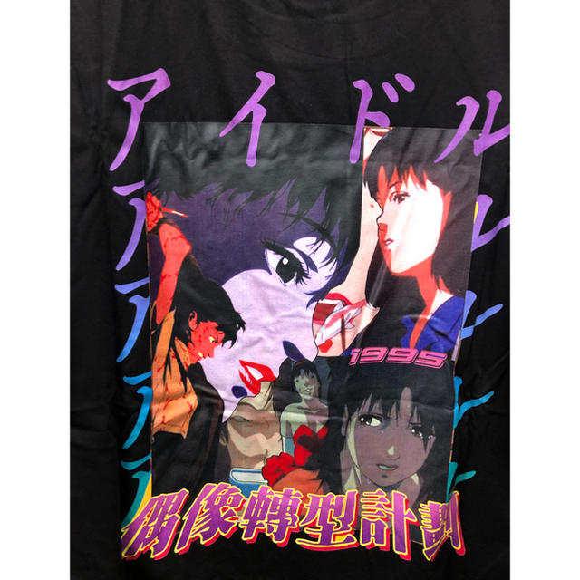 パーフェクトブルー レトロアニメ Tシャツ 黒 PERFECT BLUE 90s