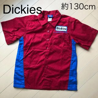 ディッキーズ(Dickies)のディッキーズ　半袖　シャツ　レッド　130cmくらい　赤　ワークシャツ(Tシャツ/カットソー)