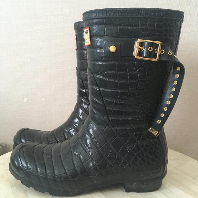 JIMMY CHOO(ジミーチュウ)のHUNTER×JIMMY CHOO レインブーツ　サイズ24〜24.5センチ レディースの靴/シューズ(レインブーツ/長靴)の商品写真