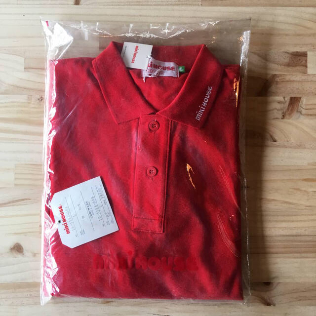 mikihouse(ミキハウス)の半額SALE ミキハウス MIKIHOUSE 大人 長袖ポロシャツ 赤 レディースのトップス(ポロシャツ)の商品写真