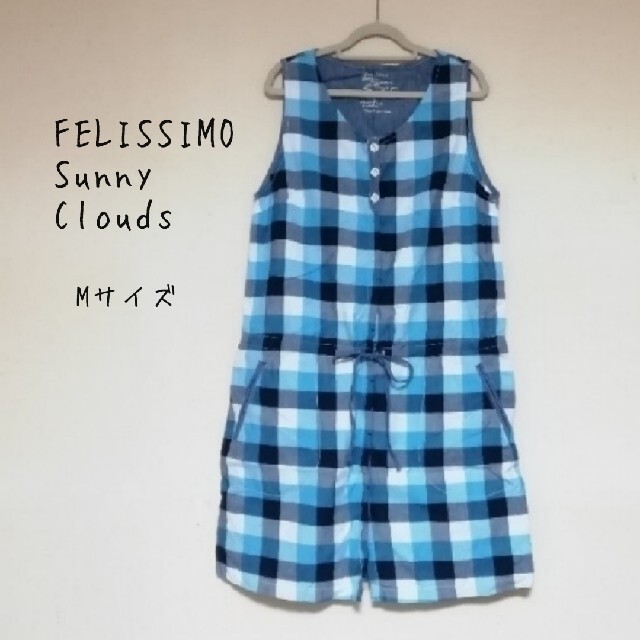 FELISSIMO(フェリシモ)のワンピース ノースリーブ サマーワンピース ミニワンピ チェック 春夏 M レディースのワンピース(ひざ丈ワンピース)の商品写真