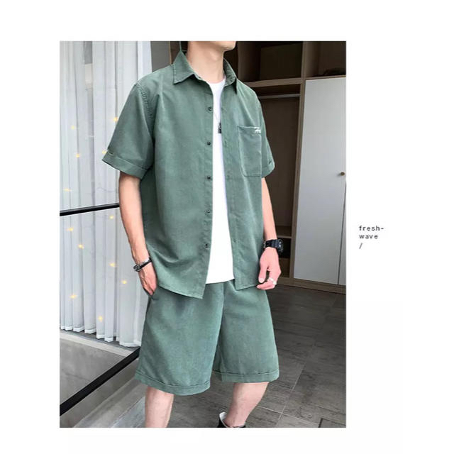 【新品未使用】セットアップ　ルームウェア　XL　無地メンズ　夏服 メンズのメンズ その他(その他)の商品写真