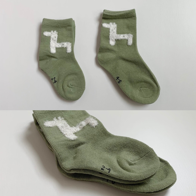 animal socks 2set 靴下 ベビー キッズ 韓国子供服 キッズ/ベビー/マタニティのこども用ファッション小物(靴下/タイツ)の商品写真