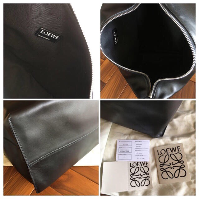正規店購入 かばん ロエベ 保存袋 バッグ 黒 ブラック ホワイトロゴマーク