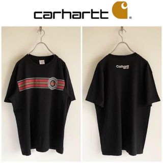 カーハート(carhartt)のCARHARTT 両面ロゴプリントTシャツ XL 黒(Tシャツ/カットソー(半袖/袖なし))