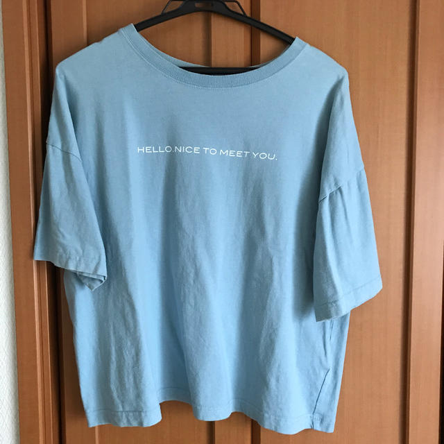 w closet(ダブルクローゼット)の水色系Tシャツ レディースのトップス(Tシャツ(半袖/袖なし))の商品写真