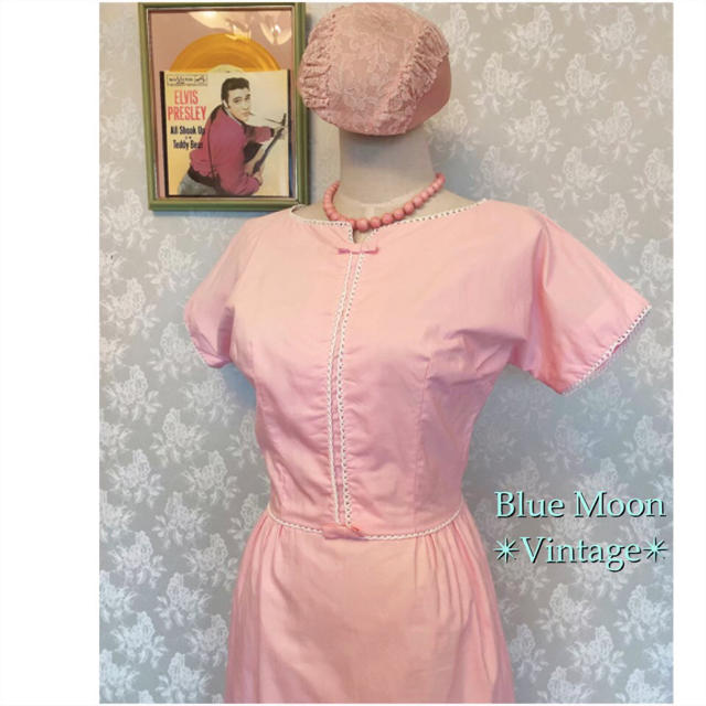 ♞Vintage 50’s ☆U.S.A✴︎pink✴︎ワンピース◈◆◈