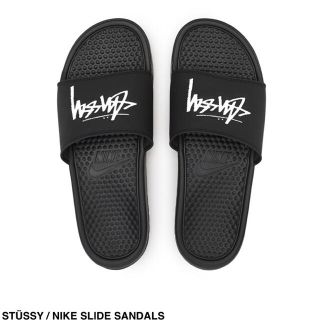 ステューシー(STUSSY)の新品 黒 28 stussy × nike slide sandals(サンダル)