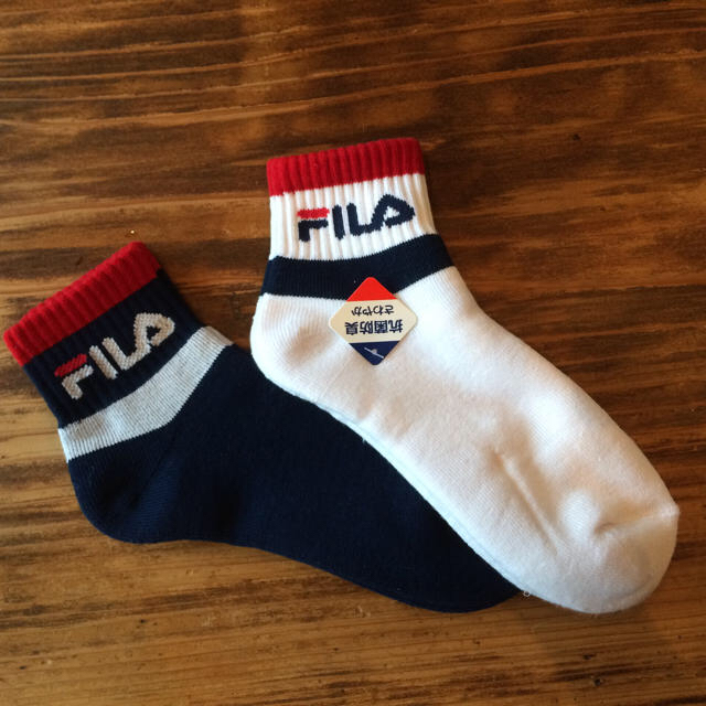 FILA(フィラ)のFILA 靴下 23〜25センチ 新品 2足セット キッズ/ベビー/マタニティのこども用ファッション小物(靴下/タイツ)の商品写真