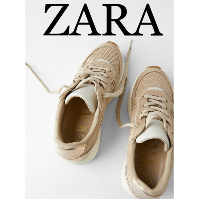 ZARA(ザラ)のZARA ザラ　メタリックメッシュ　スニーカー レディースの靴/シューズ(スニーカー)の商品写真