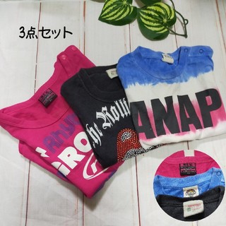 アナップキッズ(ANAP Kids)のANAP他 Tシャツ3点セット 90(Tシャツ/カットソー)