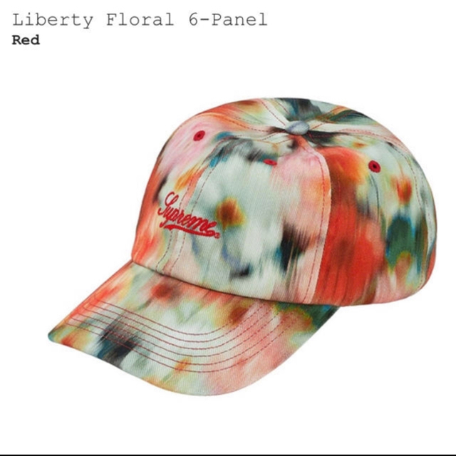 Supreme - supreme liberty floral 6-panel cap Red