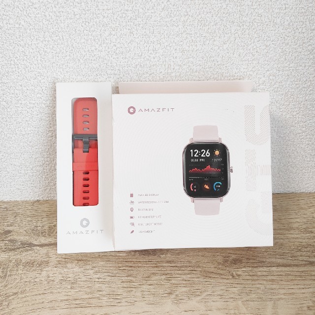 【新品未開封】Xiaomi  Amazfit GTS 海外版 ローズピンク メンズの時計(腕時計(デジタル))の商品写真