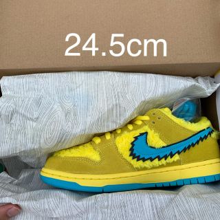 ナイキ(NIKE)のdunk sb low qs イエロー opti yellow(スニーカー)