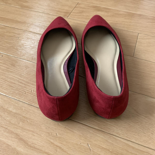 GU(ジーユー)のスエードパンプス ボルドー レディースの靴/シューズ(バレエシューズ)の商品写真