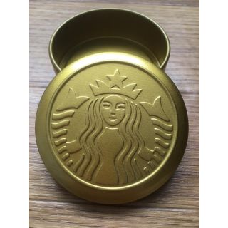 スターバックスコーヒー(Starbucks Coffee)のスタバ　缶　チョコ　韓国　ゴールド(その他)