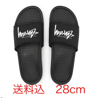 ナイキ(NIKE)の送料込28cm nike  stussy slide sandals black(サンダル)