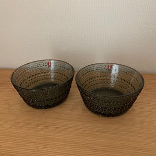 イッタラ(iittala)のカステヘルミ／ボウル／グレー　2個セット(食器)