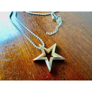 仁尾彫金『ゴールドスターヘッド』ハンドメイド189(ネックレス)
