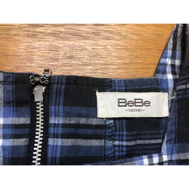 BeBe(ベベ)のBeBe  ジャンパースカート　チェック　120cm キッズ/ベビー/マタニティのキッズ服女の子用(90cm~)(ワンピース)の商品写真