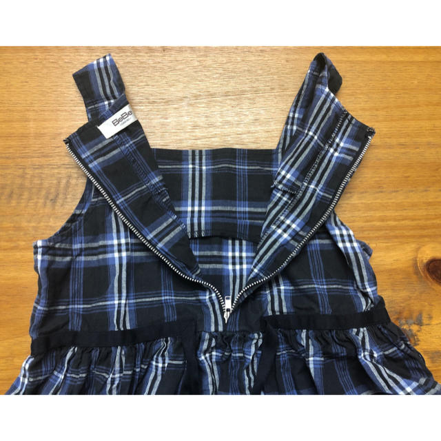 BeBe(ベベ)のBeBe  ジャンパースカート　チェック　120cm キッズ/ベビー/マタニティのキッズ服女の子用(90cm~)(ワンピース)の商品写真