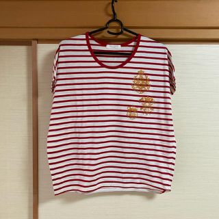 ショコラフィネローブ(chocol raffine robe)のボーダーTシャツ(Tシャツ(半袖/袖なし))