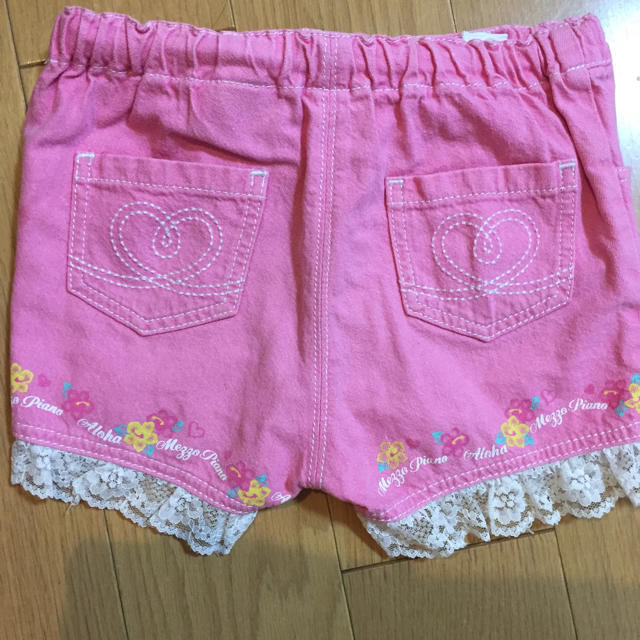 mezzo piano(メゾピアノ)の100 メゾピアノ ショートパンツ ハーフパンツ ピンク キッズ/ベビー/マタニティのキッズ服女の子用(90cm~)(パンツ/スパッツ)の商品写真