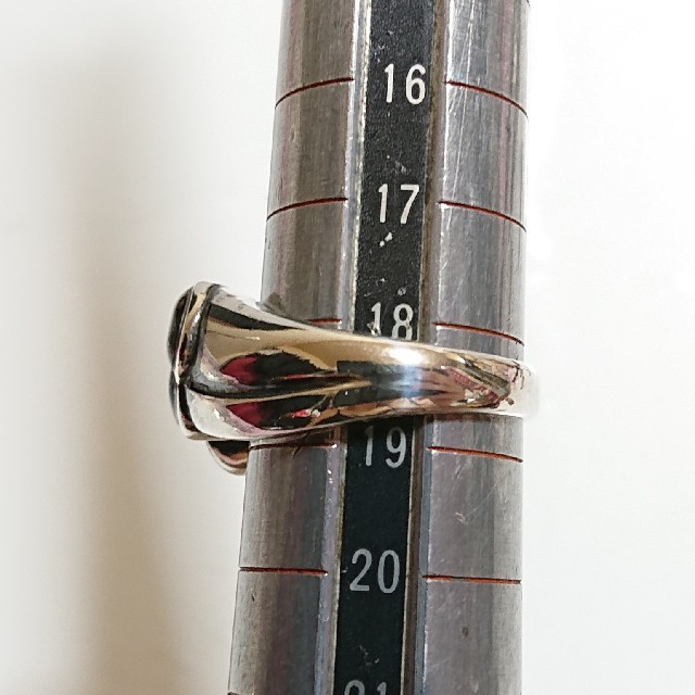 4296 SILVER925 オニキスシェルリング18.5号 シルバー925製  メンズのアクセサリー(リング(指輪))の商品写真