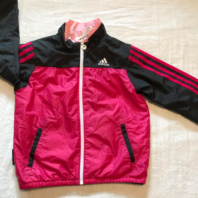 adidas(アディダス)の【送料込み】アディダス キッズ ウィンドブレーカージャケット 双子コーデ キッズ/ベビー/マタニティのキッズ服女の子用(90cm~)(ジャケット/上着)の商品写真