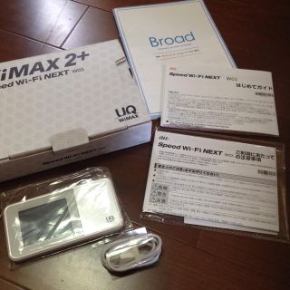 外箱説明書付☆WiMAX 2+Speed Wi-Fi NEXT W03ホワイト(その他)