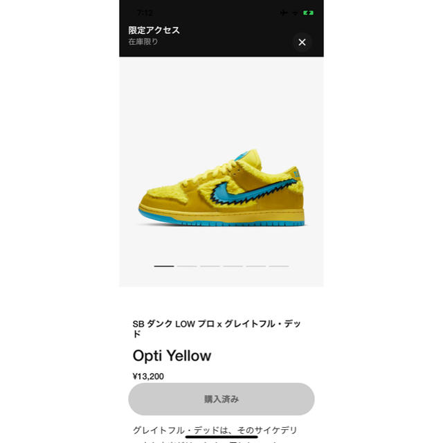 NIKE(ナイキ)の26.5cm GRATEFUL DEAD NIKE SB DUNK LOW  メンズの靴/シューズ(スニーカー)の商品写真