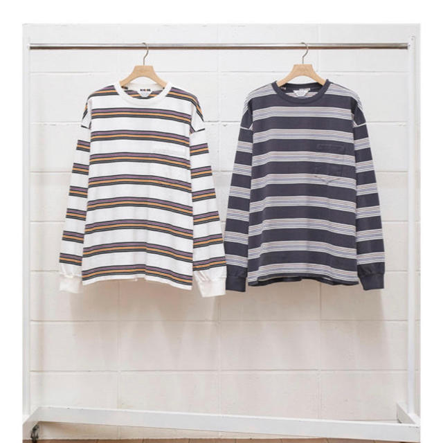 メンズUNUSED BORDER LS T-SHIRT  ロンT サイズ3