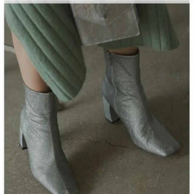 Ameri  SQUARE GLITTER BOOTS【M】