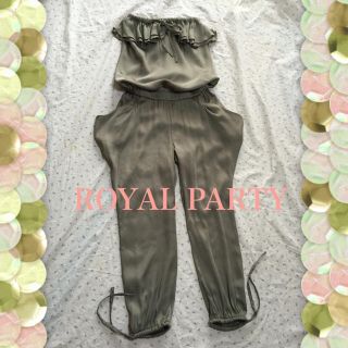 ロイヤルパーティー(ROYAL PARTY)のフリル ベアトップ オールインワン(オールインワン)