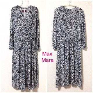 マックスマーラ(Max Mara)の【美品】Max Mara〈マックスマーラ〉カシュクールストレッチ ワンピース(ロングワンピース/マキシワンピース)