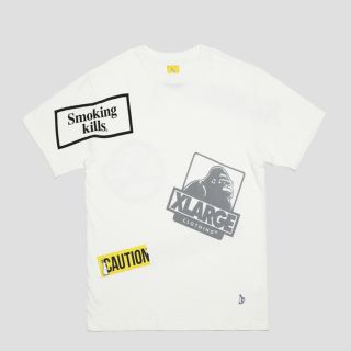 エクストララージ(XLARGE)の【FR2 × XLARGE】 Random Logo Tee  ホワイトMサイズ(Tシャツ/カットソー(半袖/袖なし))