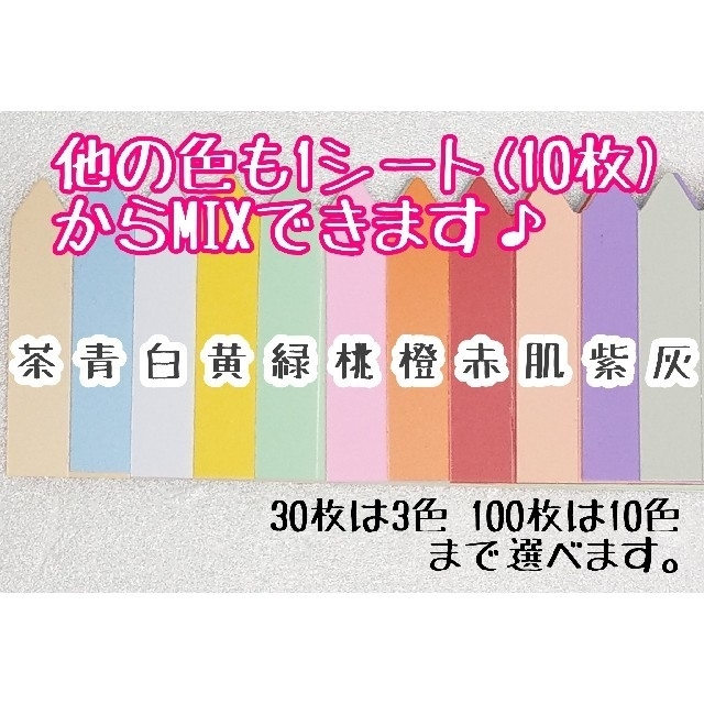 ◎30枚◎(小)  白 ホワイト ラインラベル 園芸ラベル カラーラベル ハンドメイドのフラワー/ガーデン(その他)の商品写真