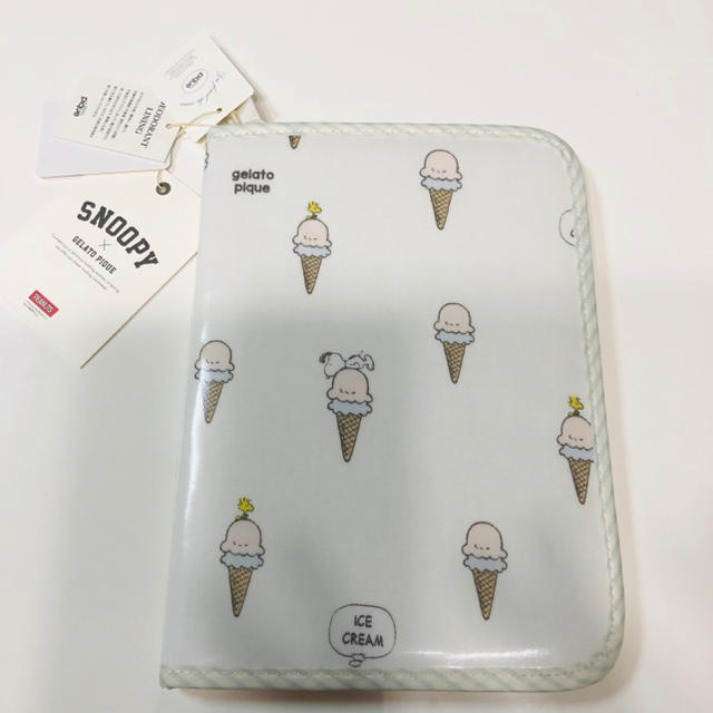 新品♡ジェラートピケ♡スヌーピーコラボ　アイスクリーム柄の母子手帳ケース