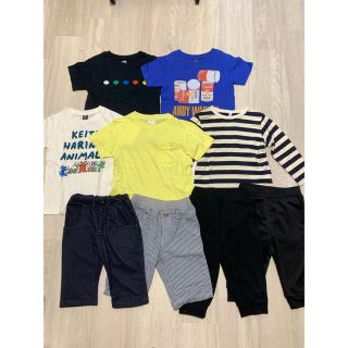 ユニクロ(UNIQLO)のキッズTEEパンツ9枚.4枚新品ZARAキッズユニクロキースへリング無印良品(パンツ/スパッツ)