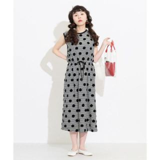 ドットアンドストライプスチャイルドウーマン(Dot&Stripes CHILDWOMAN)のDot and Stripes パイルドットJAQ ノースリワンピース(ロングワンピース/マキシワンピース)