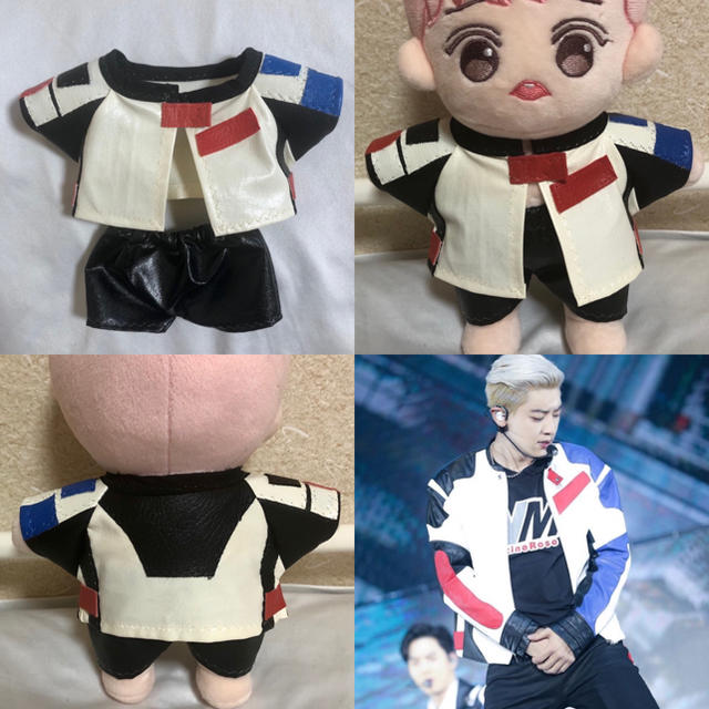 EXO(エクソ)のチャニョル ぬいぐるみ 20cm 衣装 セット エンタメ/ホビーのおもちゃ/ぬいぐるみ(ぬいぐるみ)の商品写真