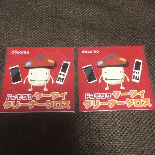 エヌティティドコモ(NTTdocomo)の【非売品】ドコモダケ　ケータイクリーナー　2点(ノベルティグッズ)