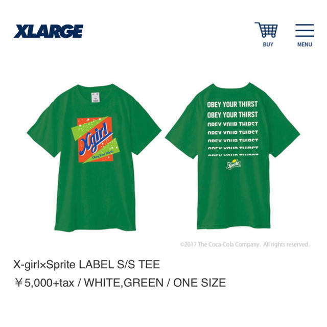 X-girl×Sprite LABEL S/S TEE