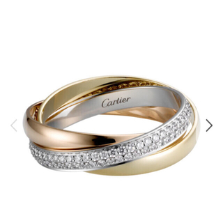 カルティエ(Cartier)のCartier トリニティ リング ダイヤ 14号 付属品あり(リング(指輪))