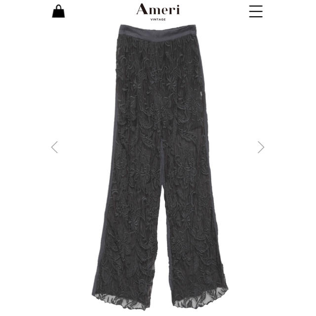 Ameri VINTAGE(アメリヴィンテージ)のAmeri vintage MEDI EMBROIDERYTULLE PANTS レディースのパンツ(カジュアルパンツ)の商品写真