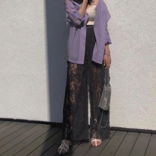 アメリヴィンテージ(Ameri VINTAGE)のAmeri vintage MEDI EMBROIDERYTULLE PANTS(カジュアルパンツ)